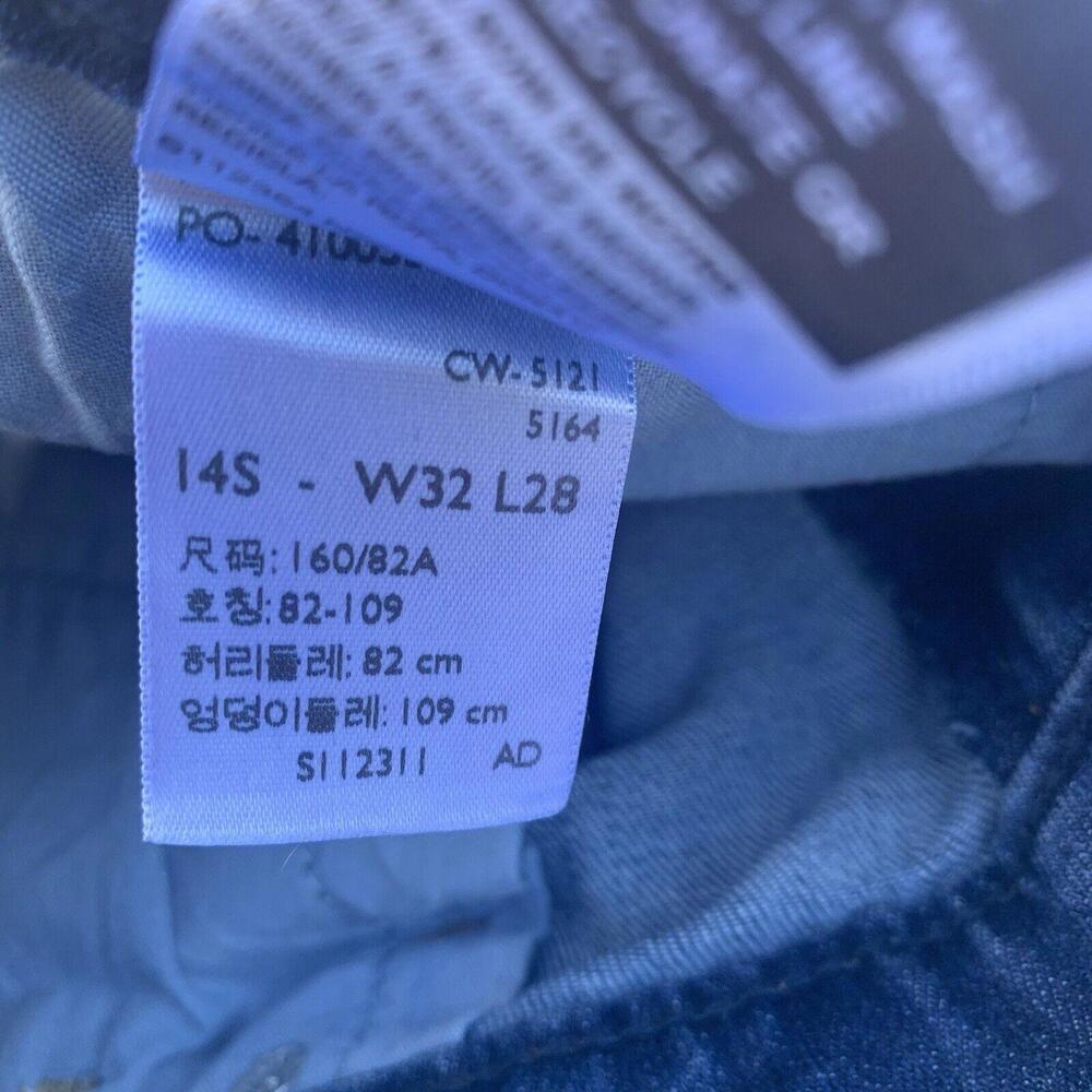 Levi Strauss Mens Signature Dark Wash Blue Jeans High Rise Skinny 32x28 READ​ - Picture 4 of 11